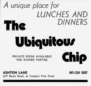 Ubiquitous Chip advert 1977